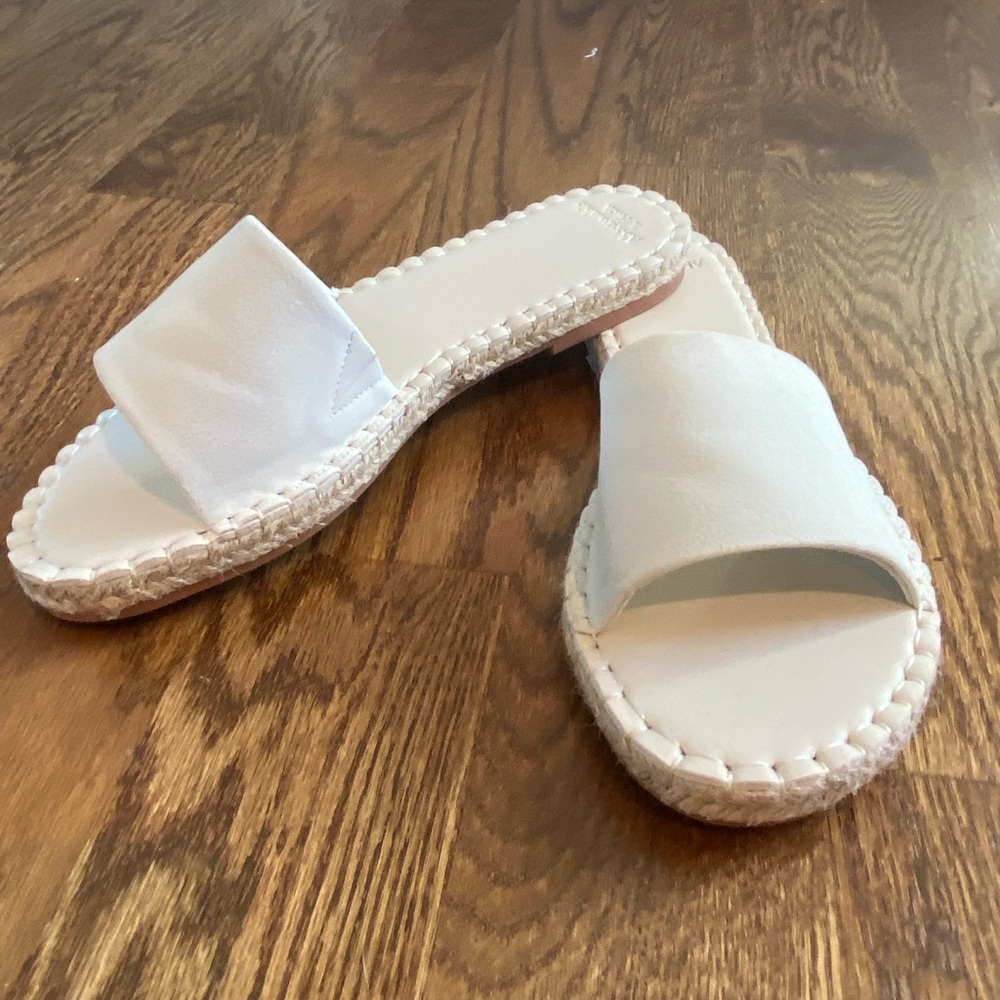 Brand new never worn white sandals